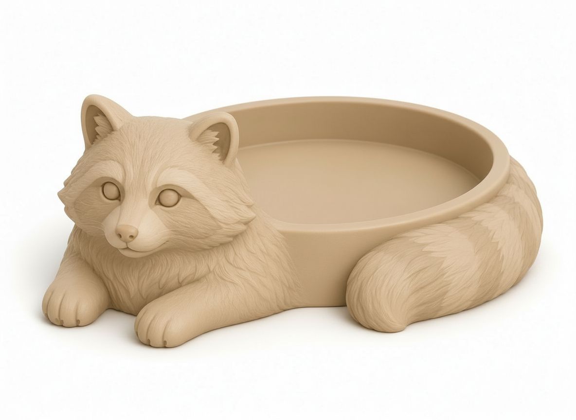 Raccoon Trinket Dish free 3D printable STL