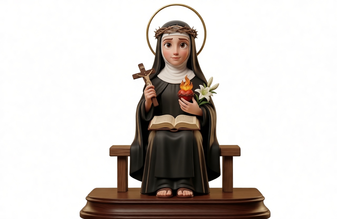 Saint Therese Figurine free 3D printable STL