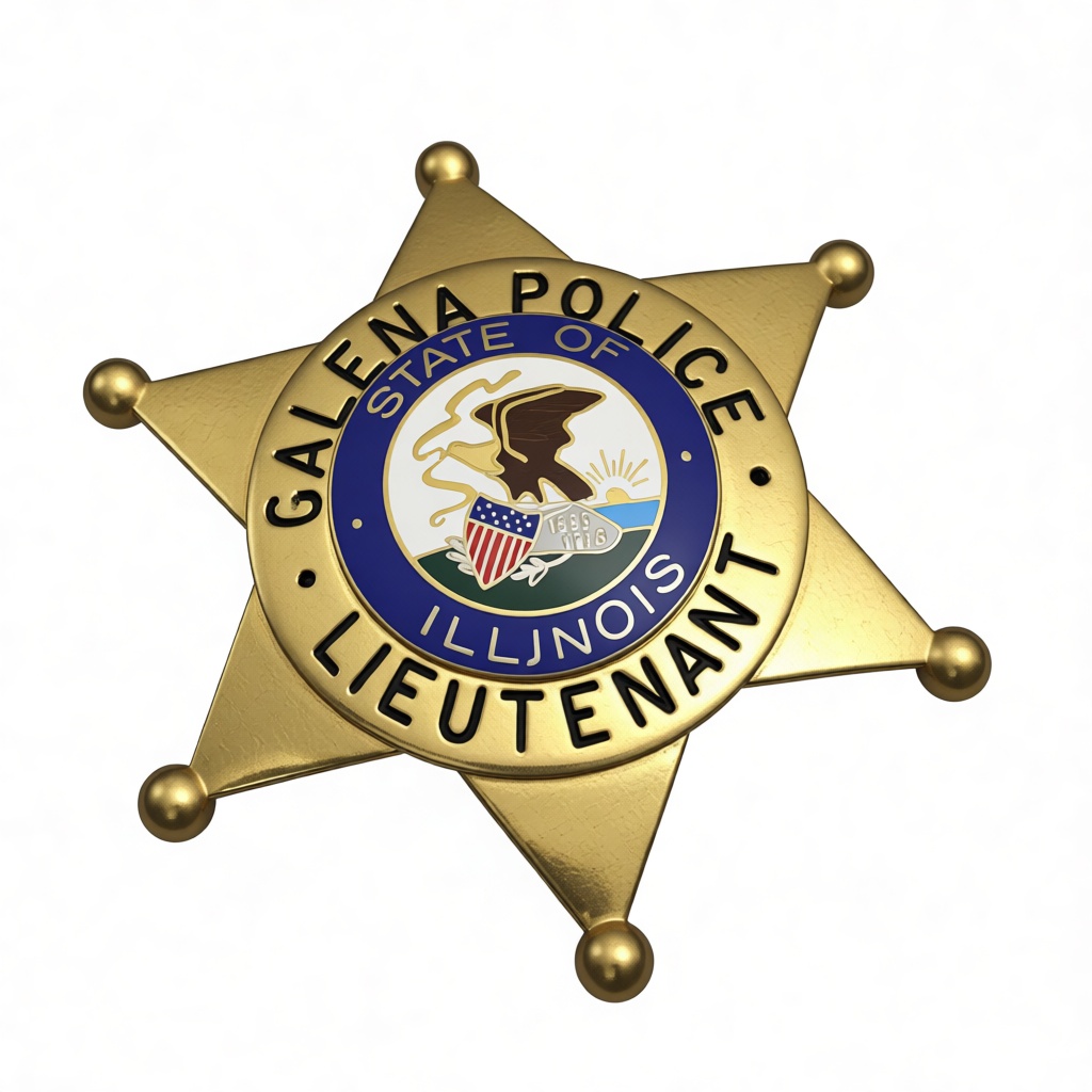 Galena Police Lieutenant Badge free 3D printable STL