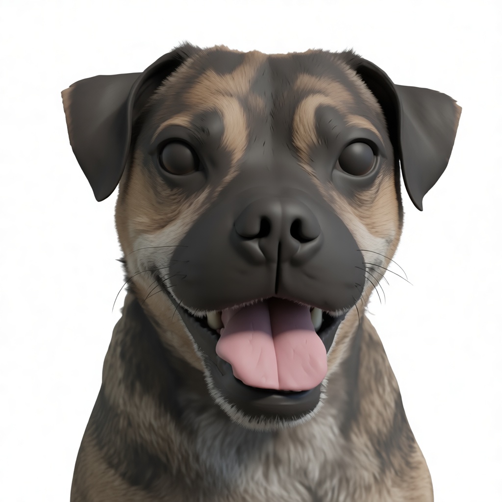 Happy Rottweiler Dog Bust free 3D printable STL