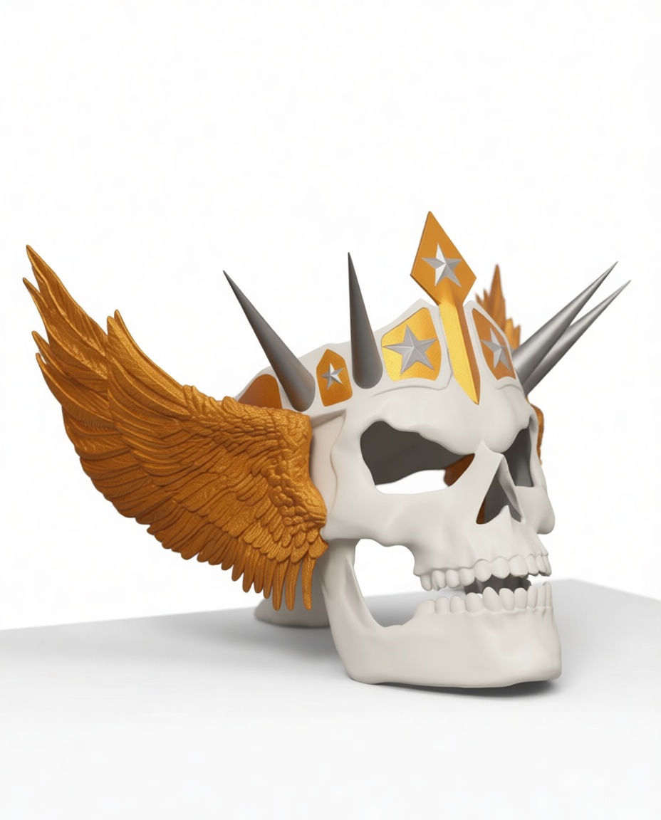 Winged Skull Helmet free 3D printable STL