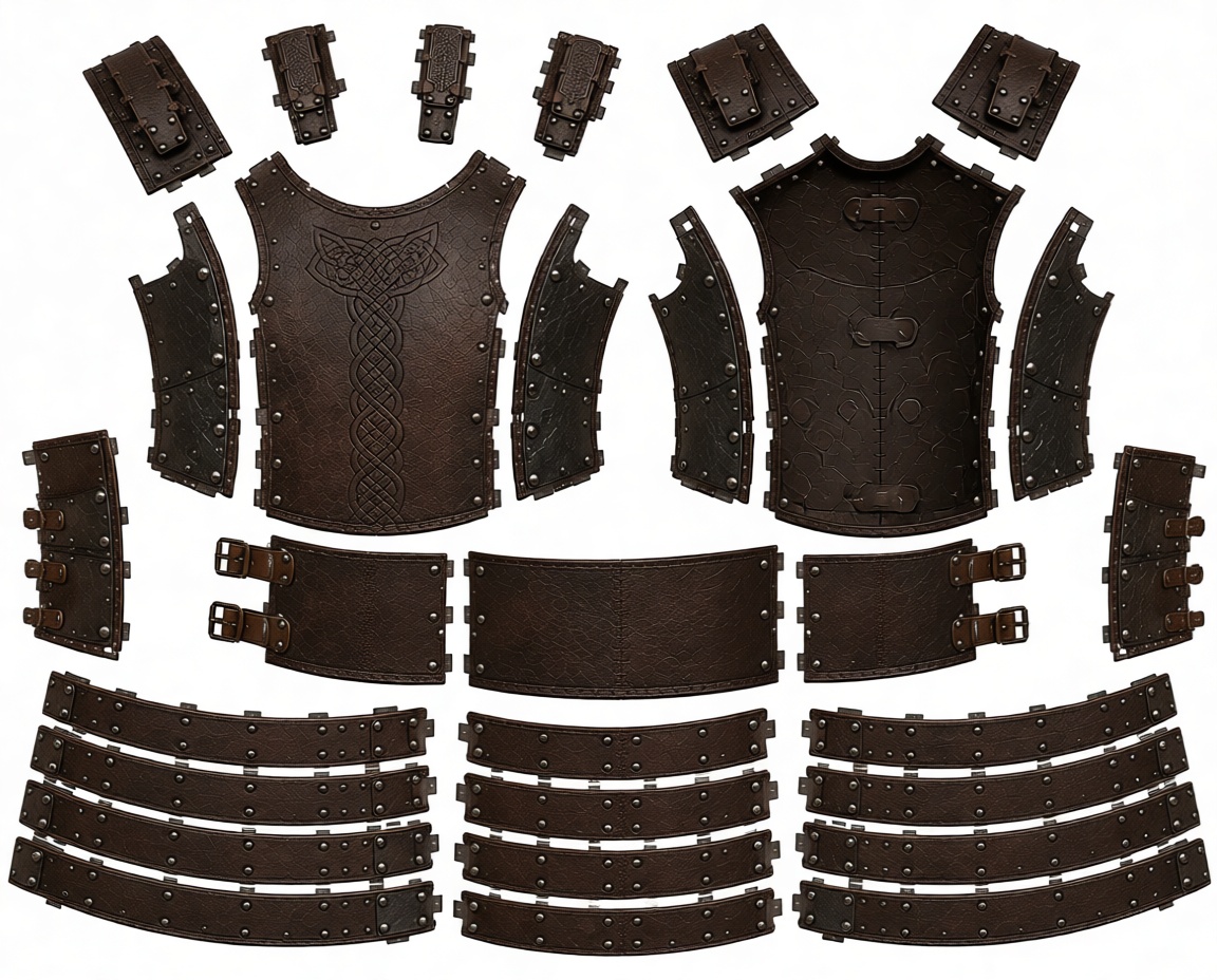 Medieval Leather Armor Set free 3D printable STL