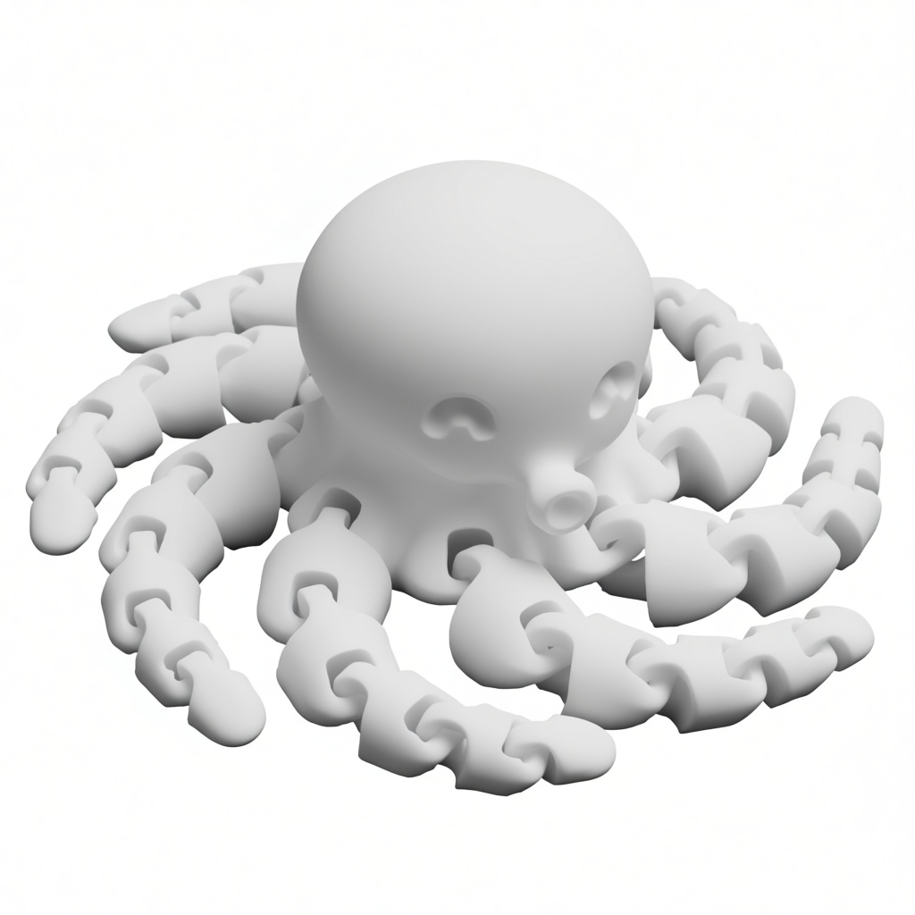 Cartoon Octopus Figurine