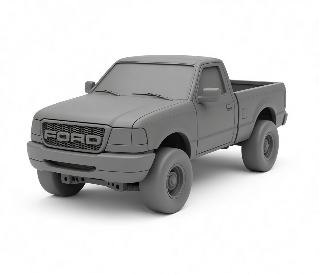 Ford Ranger Pickup Model free 3D printable STL