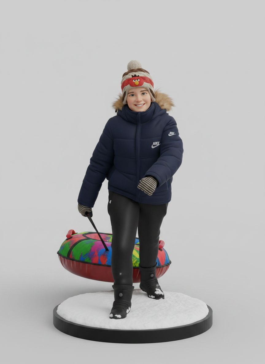 Child in Winter Outfit Figurine free 3D printable STL