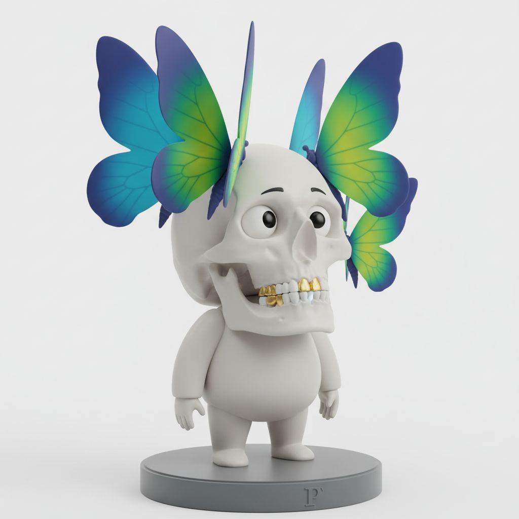 Whimsical Skull Character free 3D printable STL