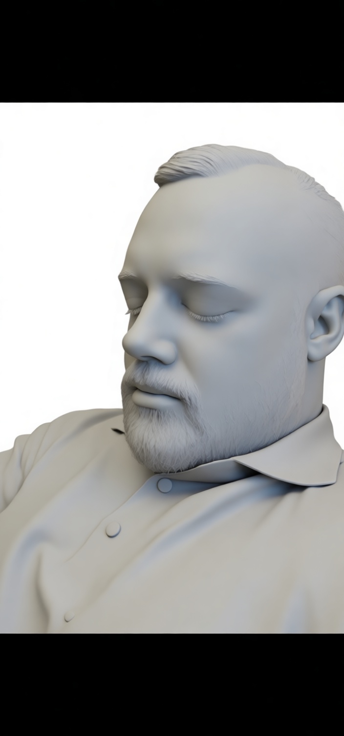 Sleeping Man Bust free 3D printable STL