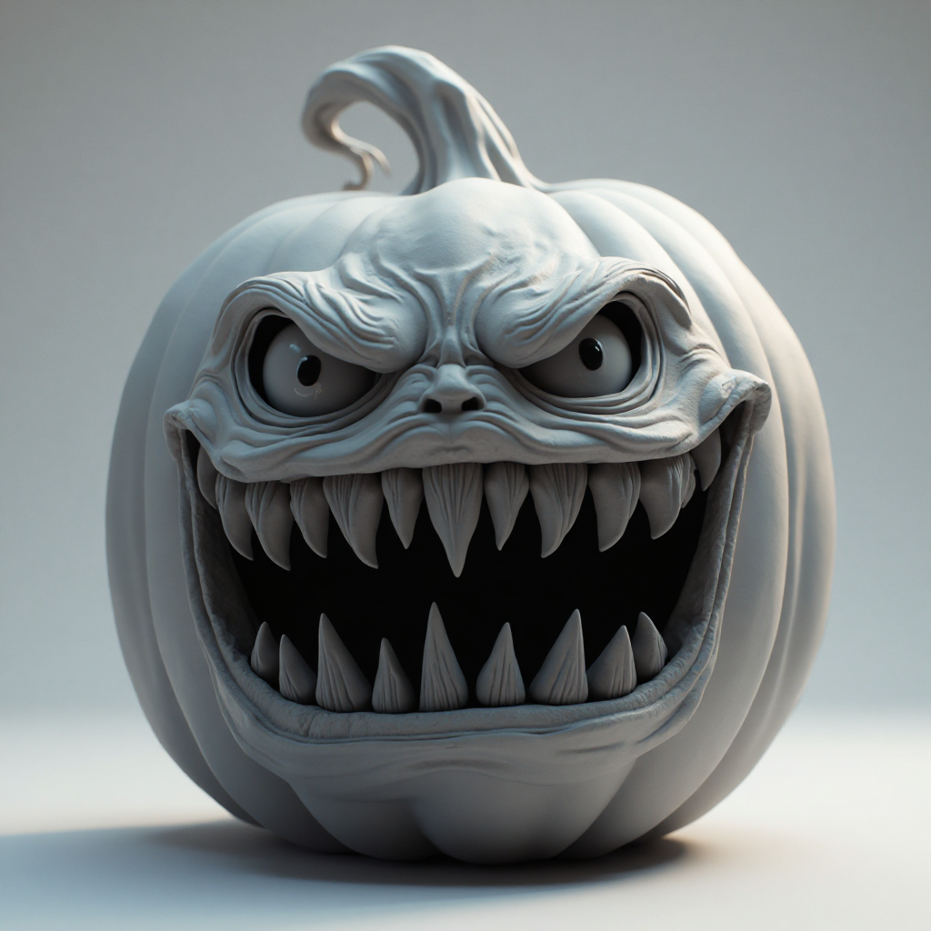 Sinister Halloween Pumpkin Figurine free 3D printable STL