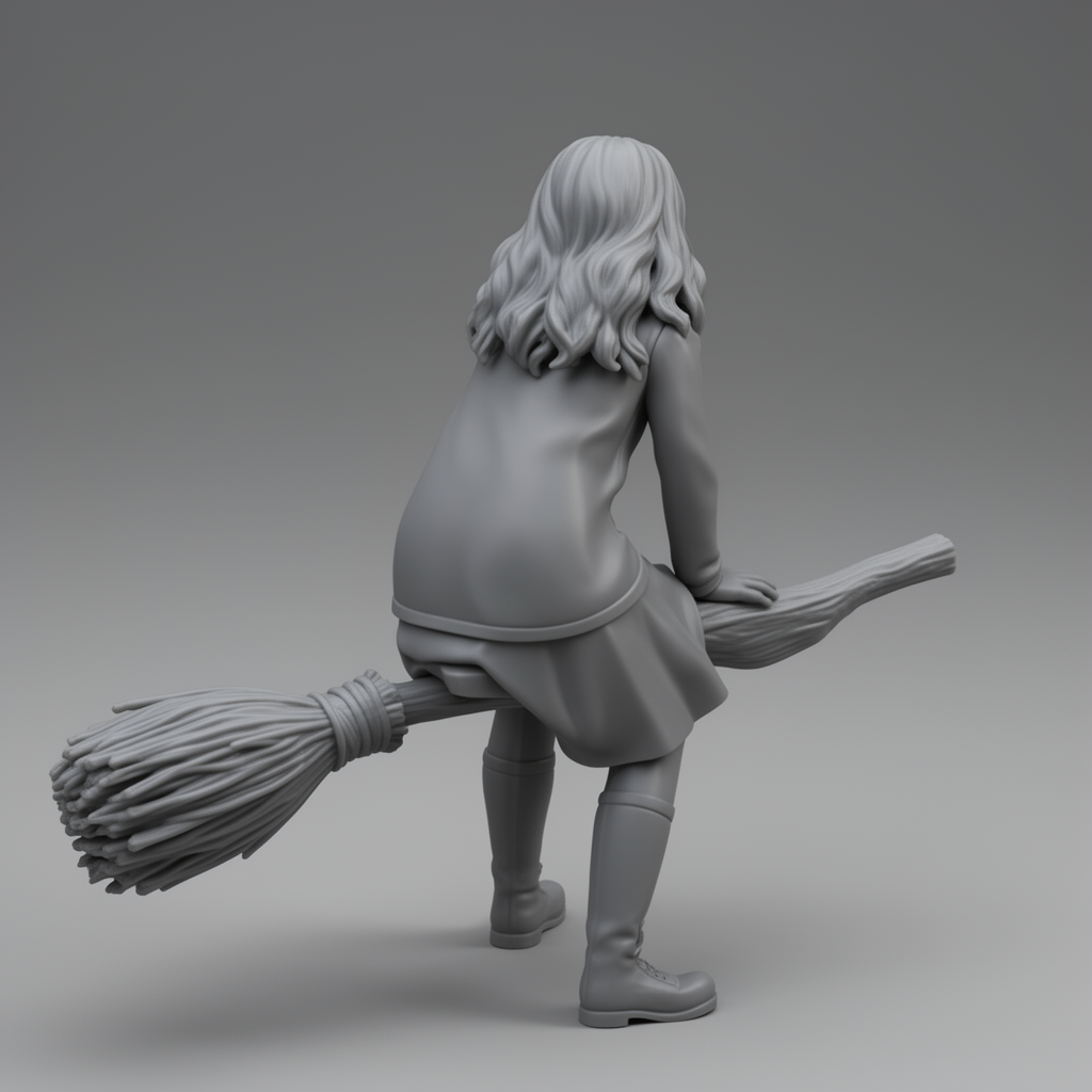 Hermione Granger Riding Figurine free 3D printable STL
