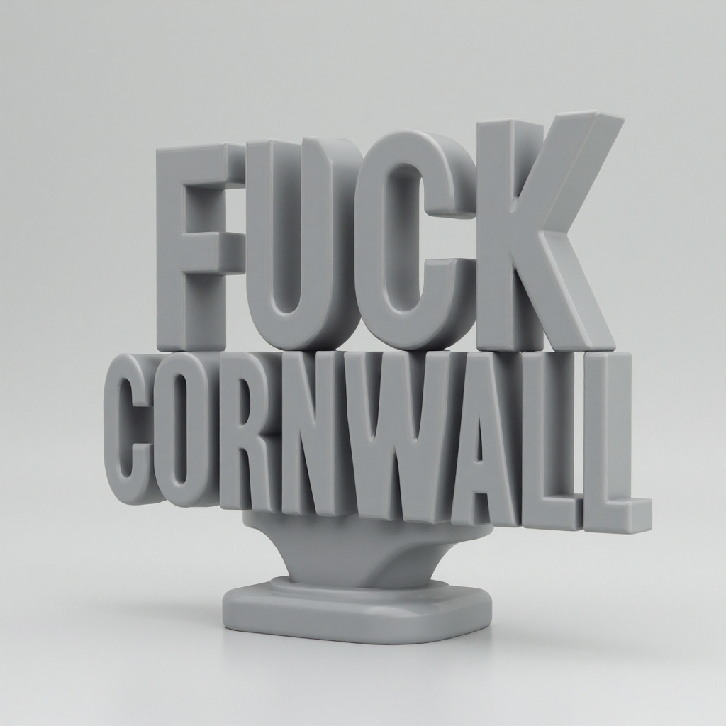 Fuck Cornwall Sign free 3D printable STL