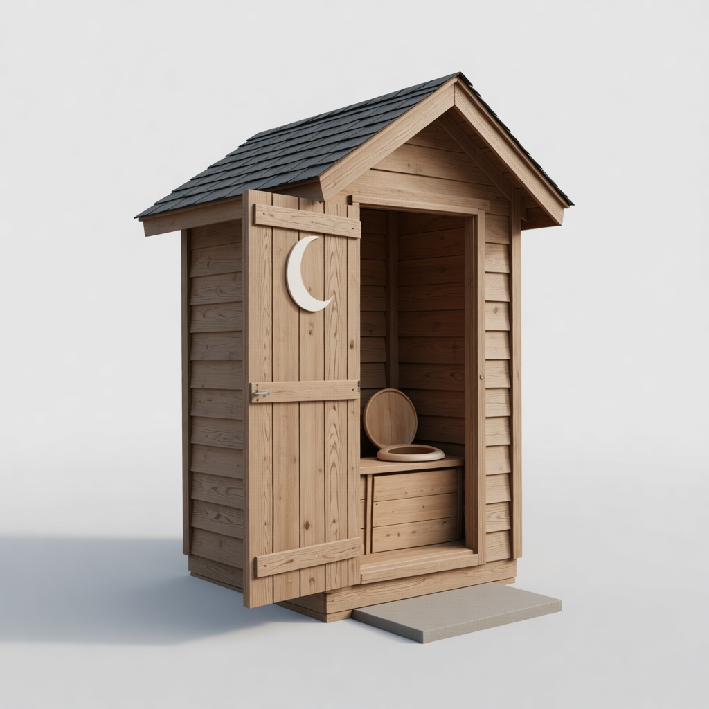 Wooden Outhouse Model free 3D printable STL