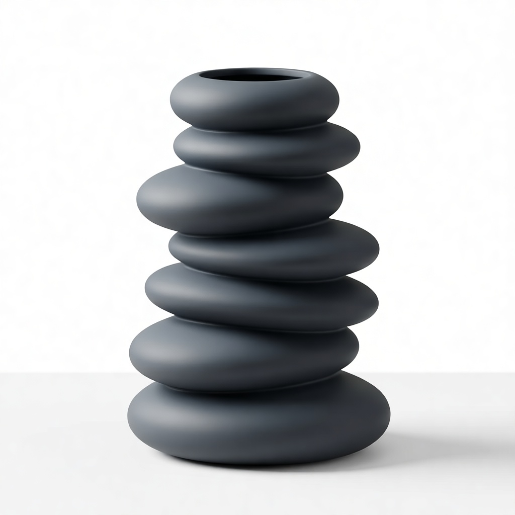 Stacked Pebbles Vase free 3D printable STL