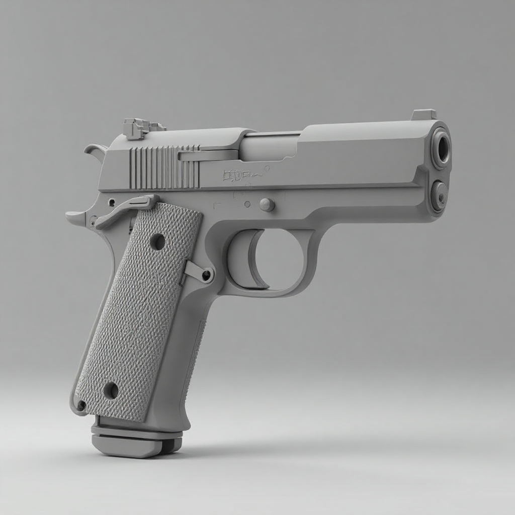 Colt 45 Revolver Model free 3D printable STL