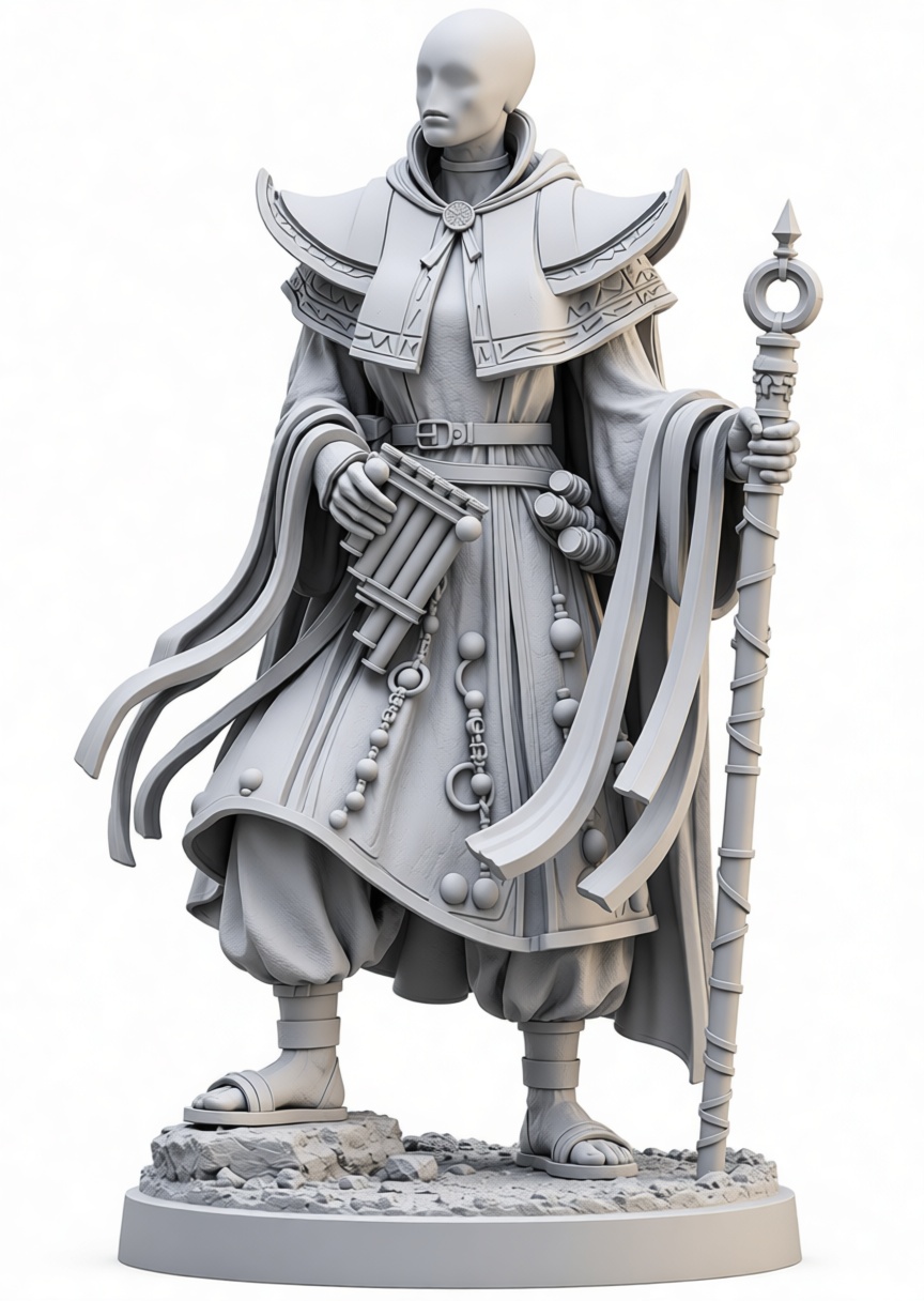 Fantasy Mage Figurine free 3D printable STL