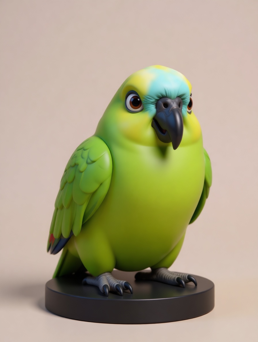 Green Parakeet Figurine free 3D printable STL