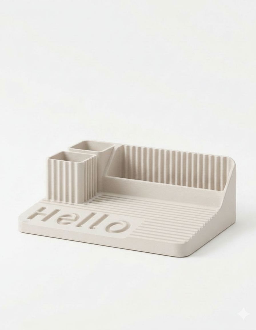 Hello Desk Organizer free 3D printable STL
