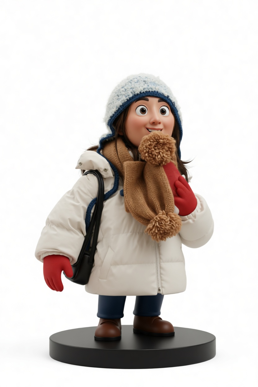 Winter Girl Figurine free 3D printable STL