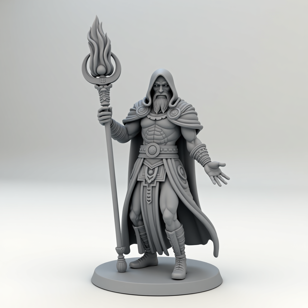 Human Mage Miniature free 3D printable STL