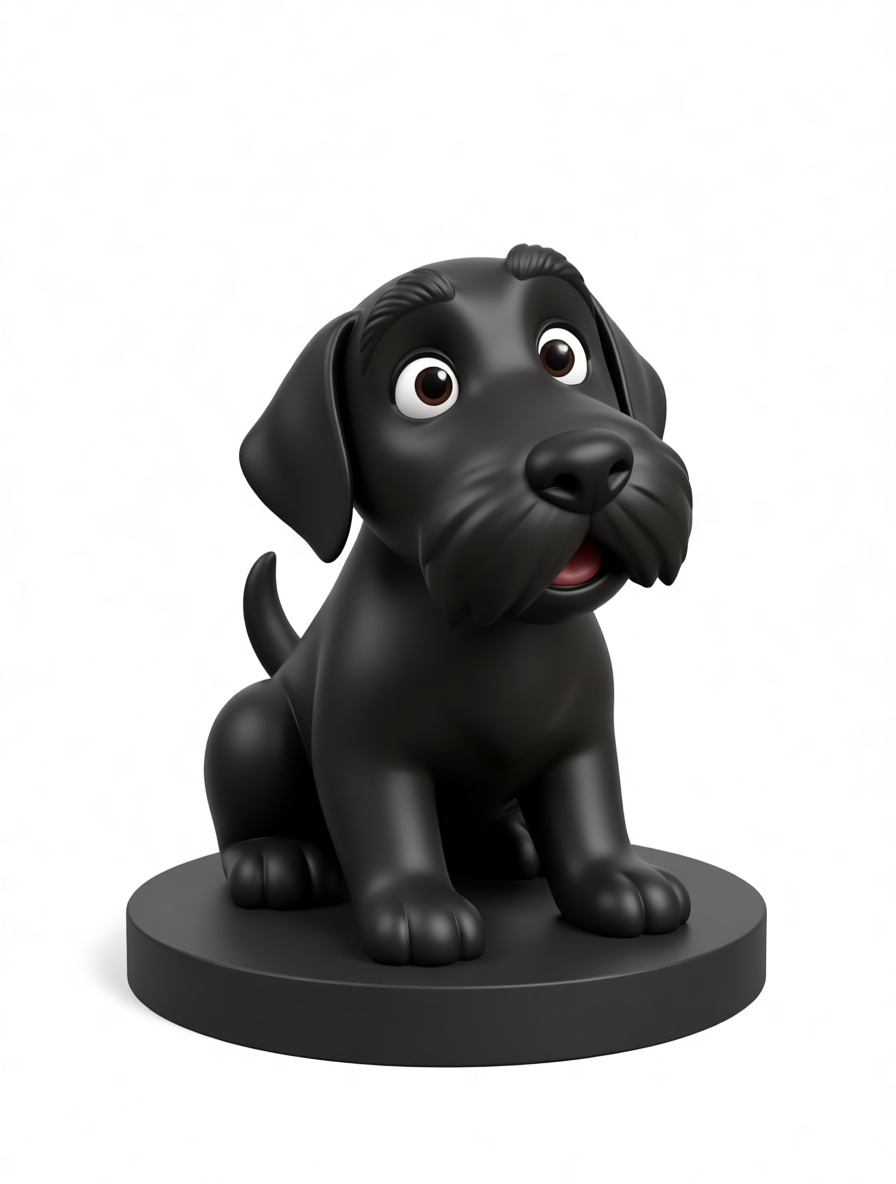 Schnauzer Puppy Figurine free 3D printable STL