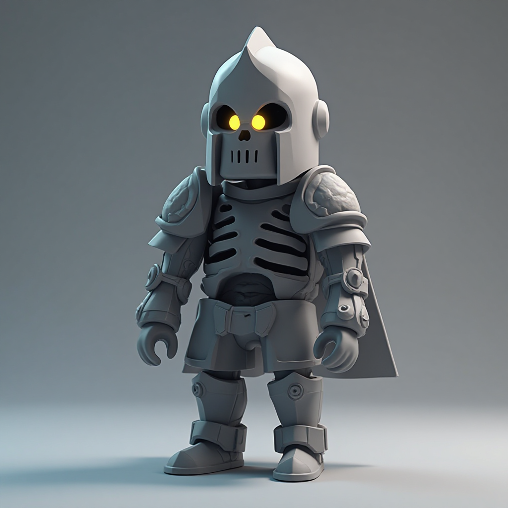 Skeleton Knight Figurine free 3D printable STL