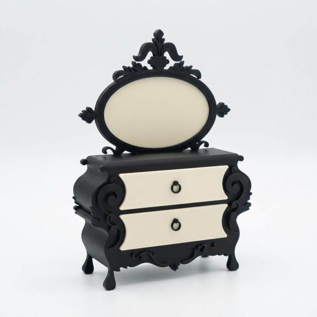 Baroque Vanity Table Model free 3D printable STL