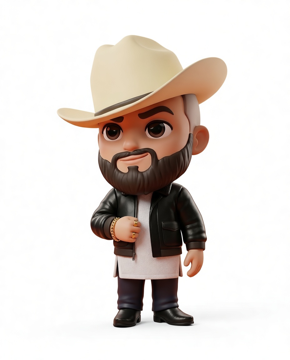 Bearded Cowboy Figurine free 3D printable STL