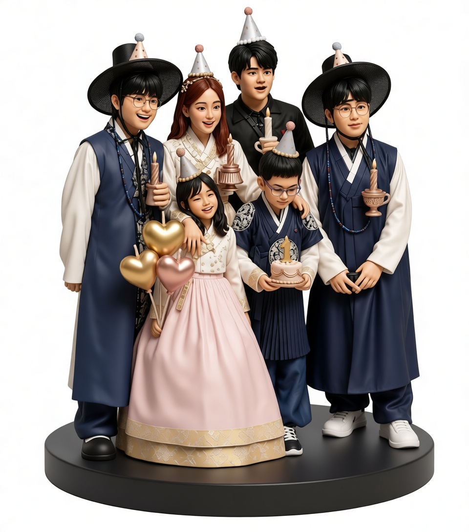 Korean Family Celebration Figurine free 3D printable STL