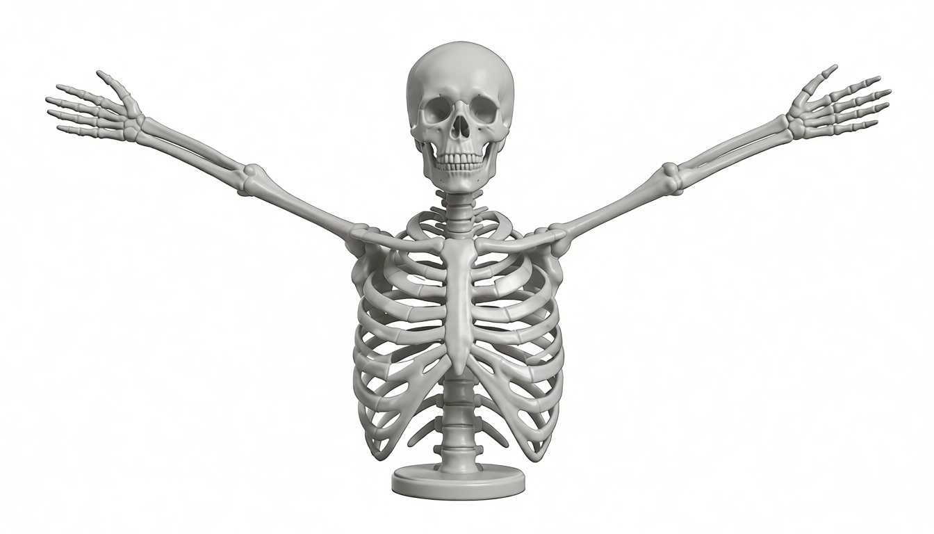 Human Skeleton Bust free 3D printable STL