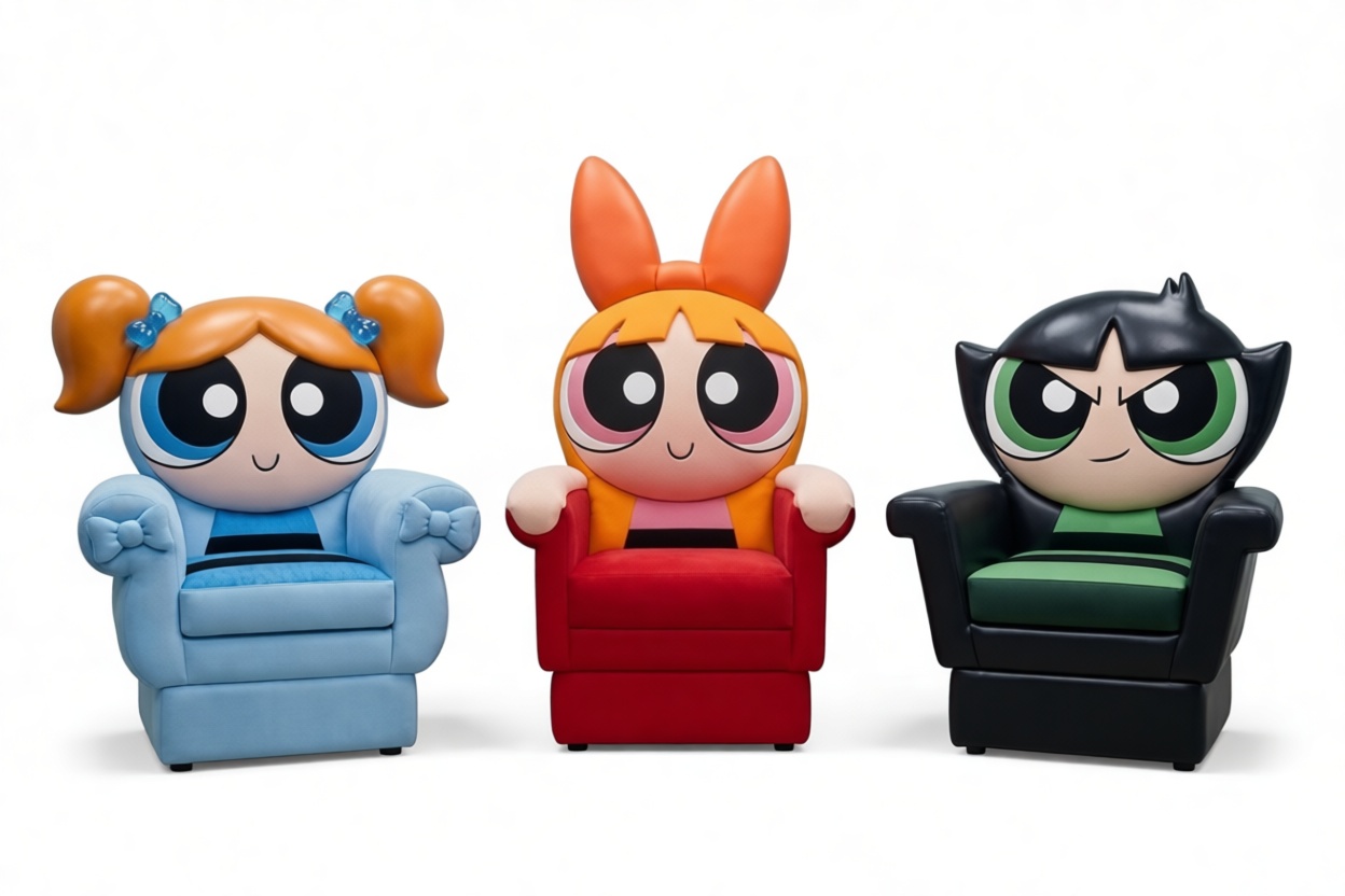 Powerpuff Girls Chairs free 3D printable STL