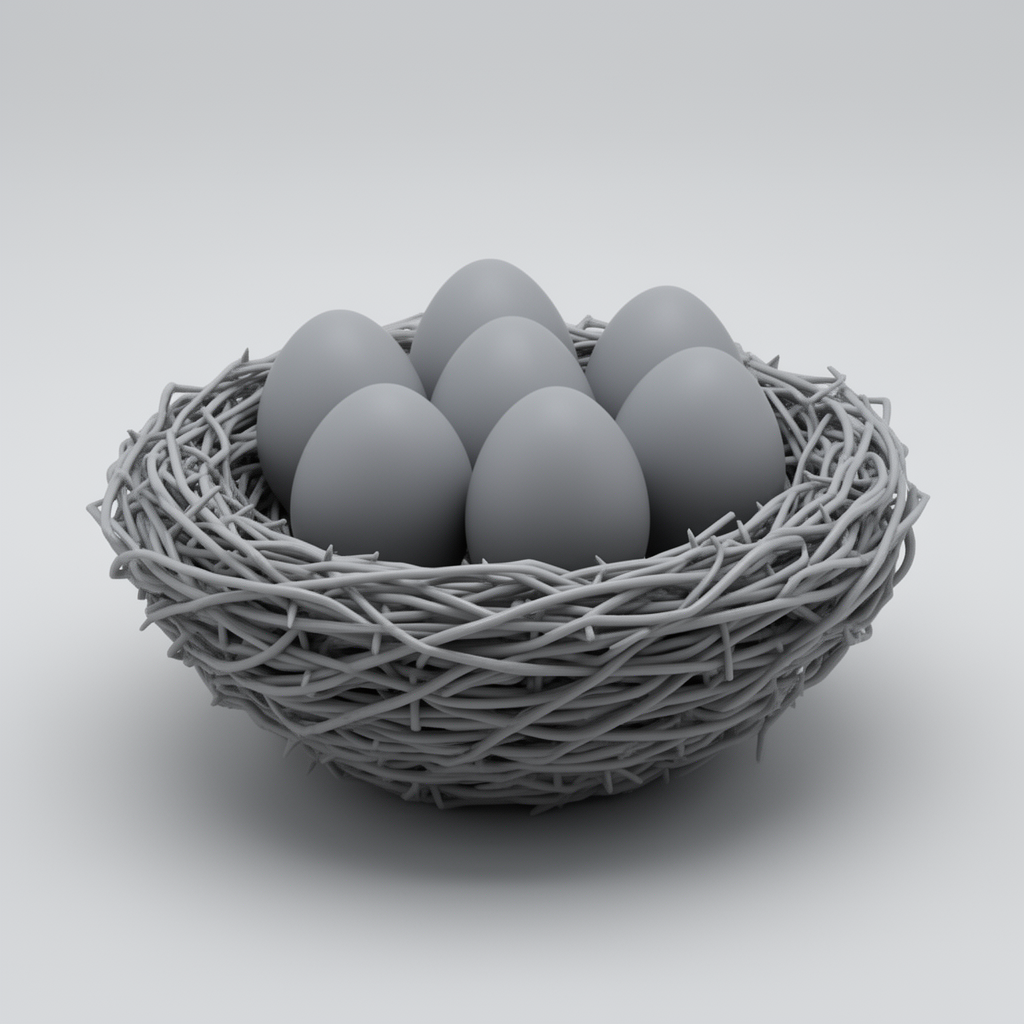 Egg Nest Figurine free 3D printable STL