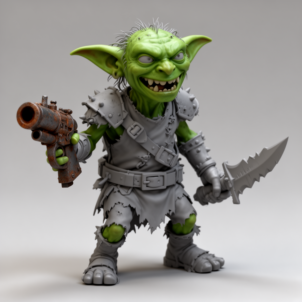 Green Gretchin Figurine free 3D printable STL