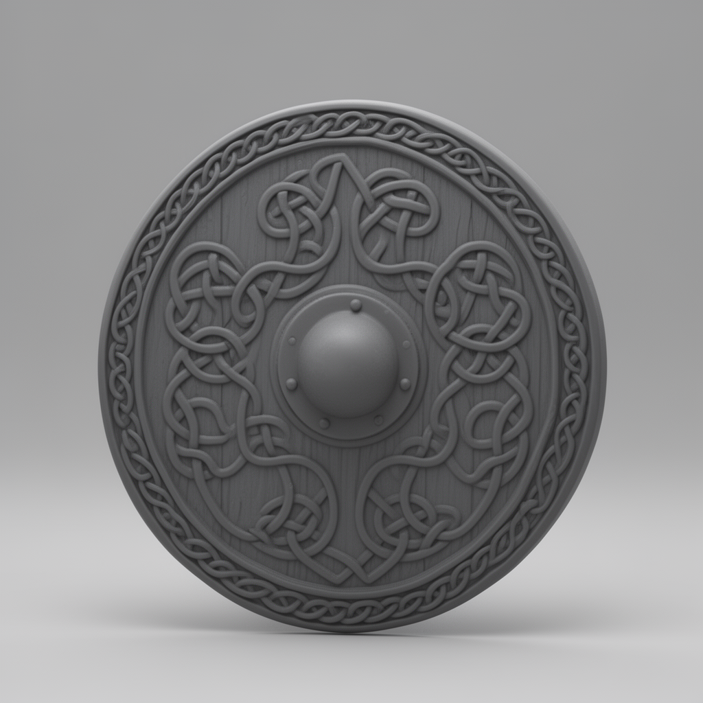 Viking Shield Figurine free 3D printable STL
