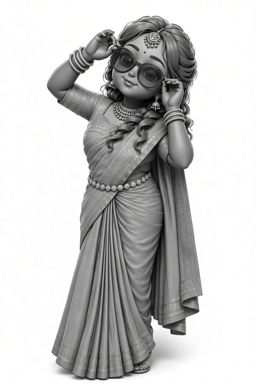 Indian Woman Figurine free 3D printable STL