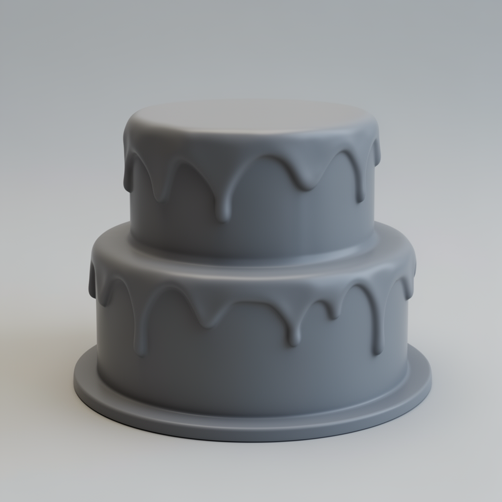 Two-Level Cake Model free 3D printable STL