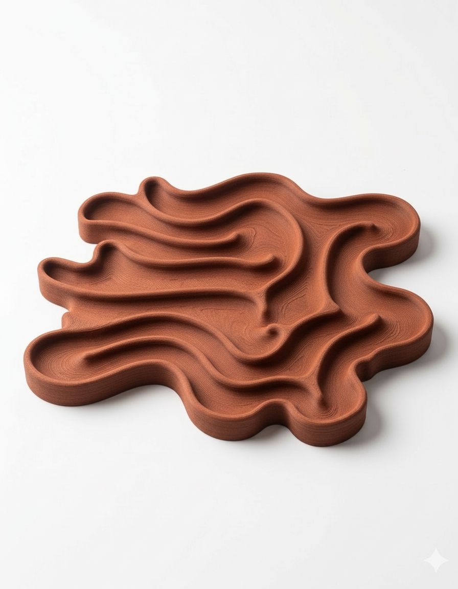 Abstract Terrain Tray free 3D printable STL