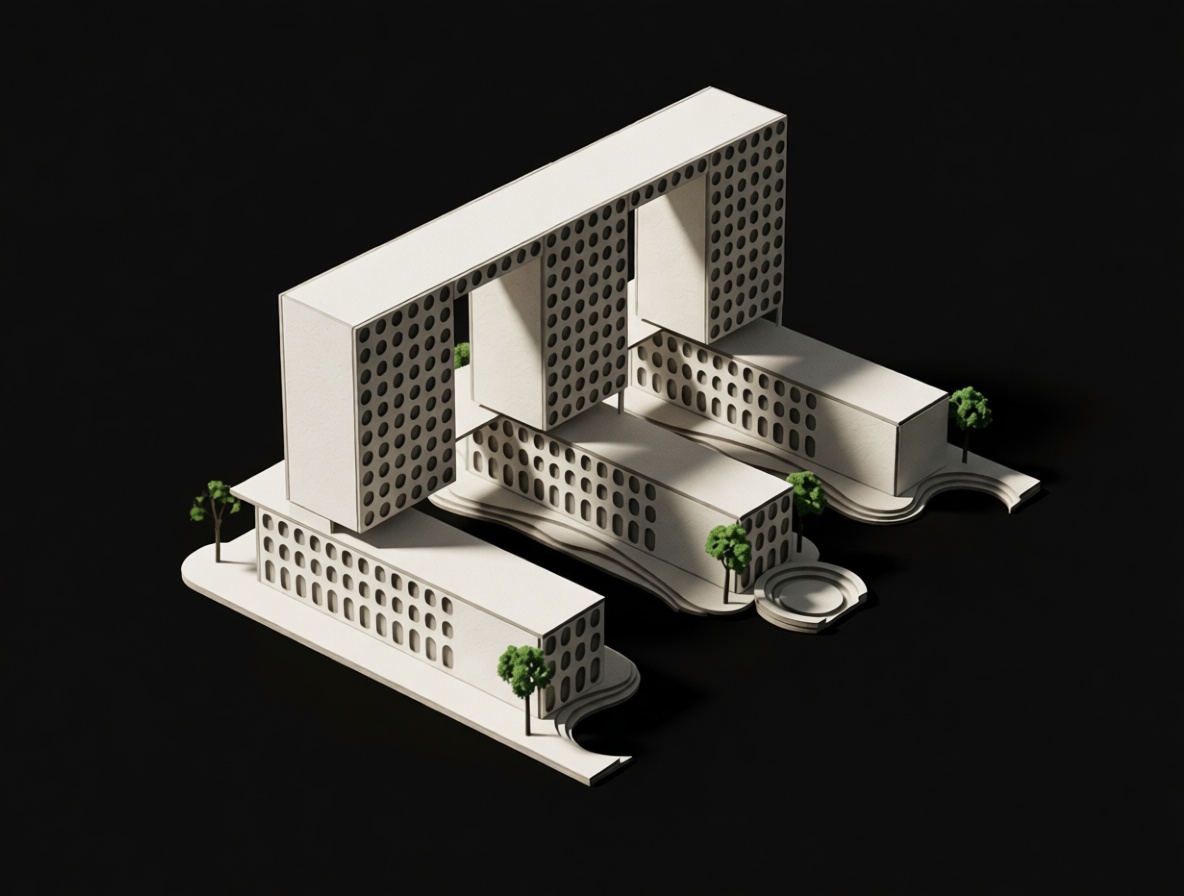 Modern Architectural Model free 3D printable STL