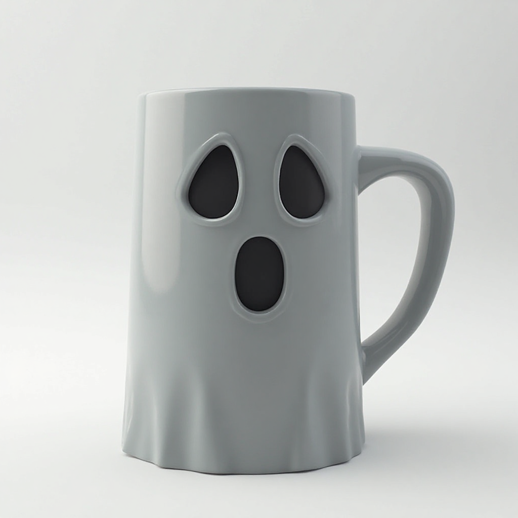 Spooky Ghost Mug free 3D printable STL