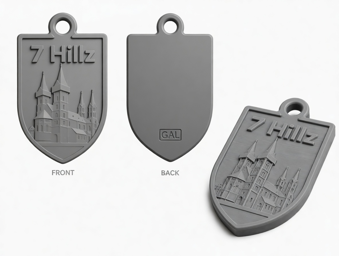 7 Hillz Shield Pendant free 3D printable STL