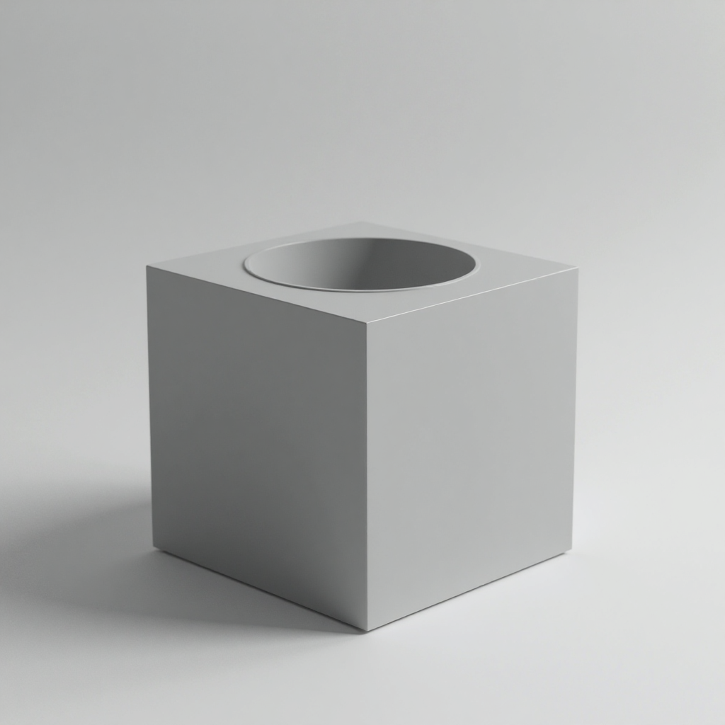Hollow Cylinder Square Model free 3D printable STL