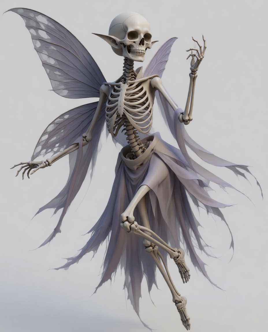 Skeletal Fairy Figurine free 3D printable STL
