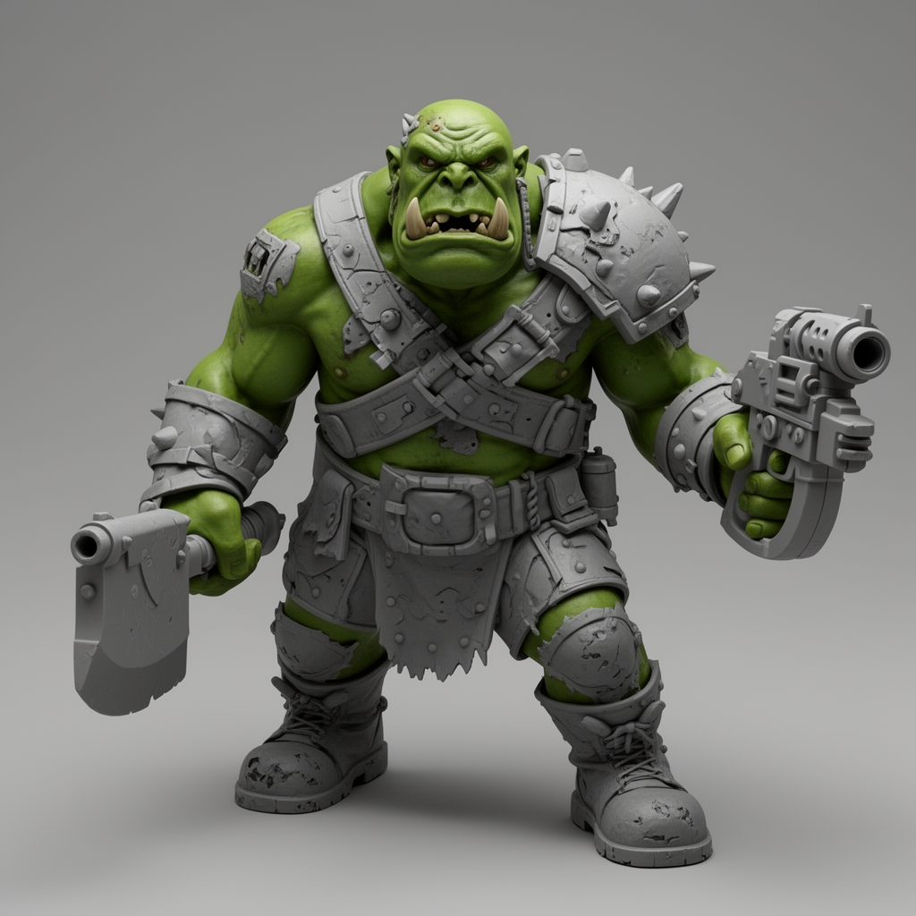 Ork Boy Figurine free 3D printable STL