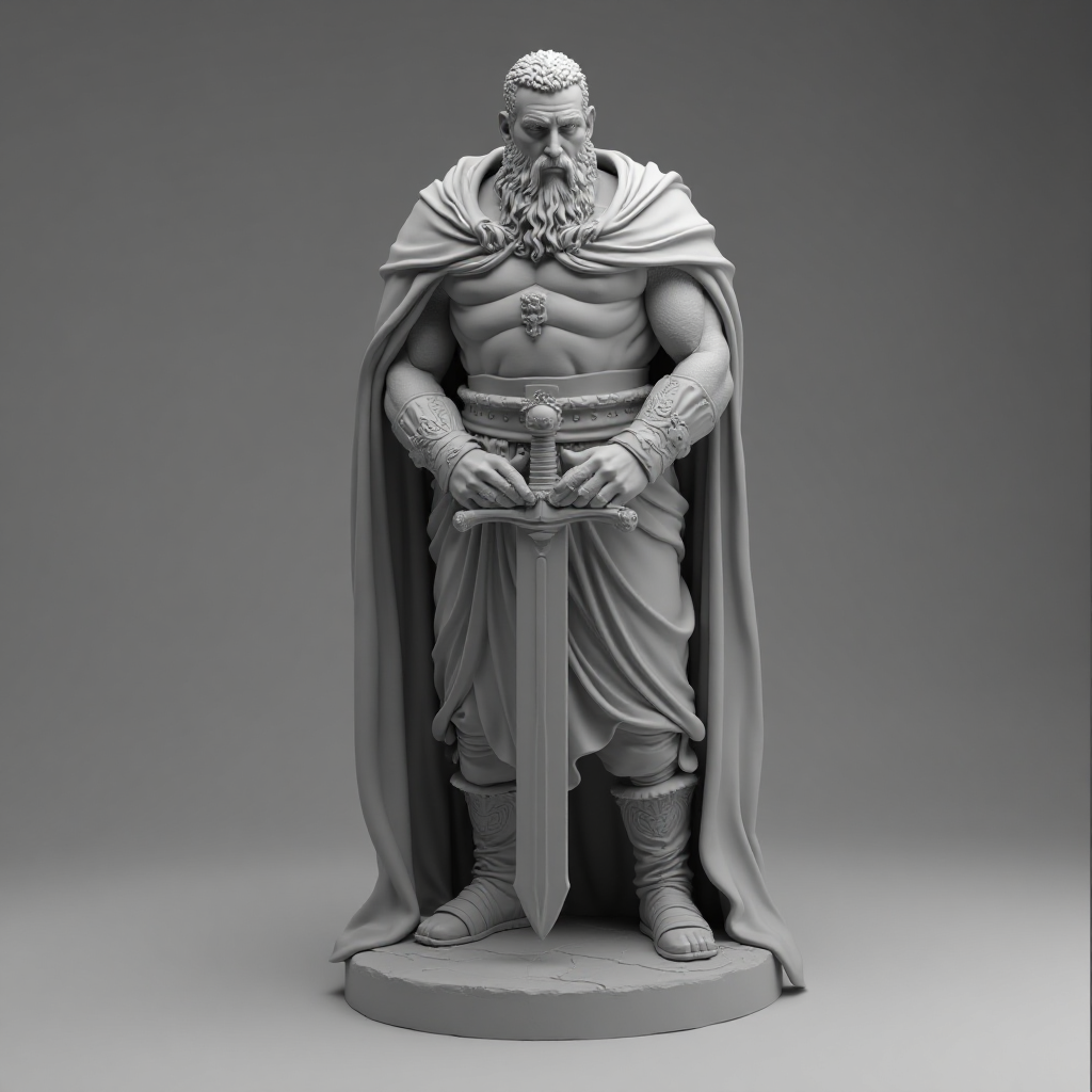 Powerful King Statue free 3D printable STL