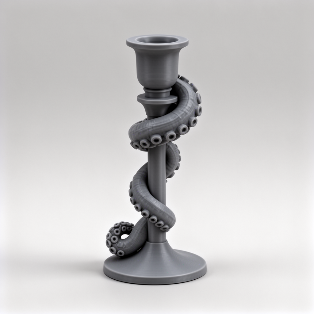 Tentacle Candlestick Holder free 3D printable STL