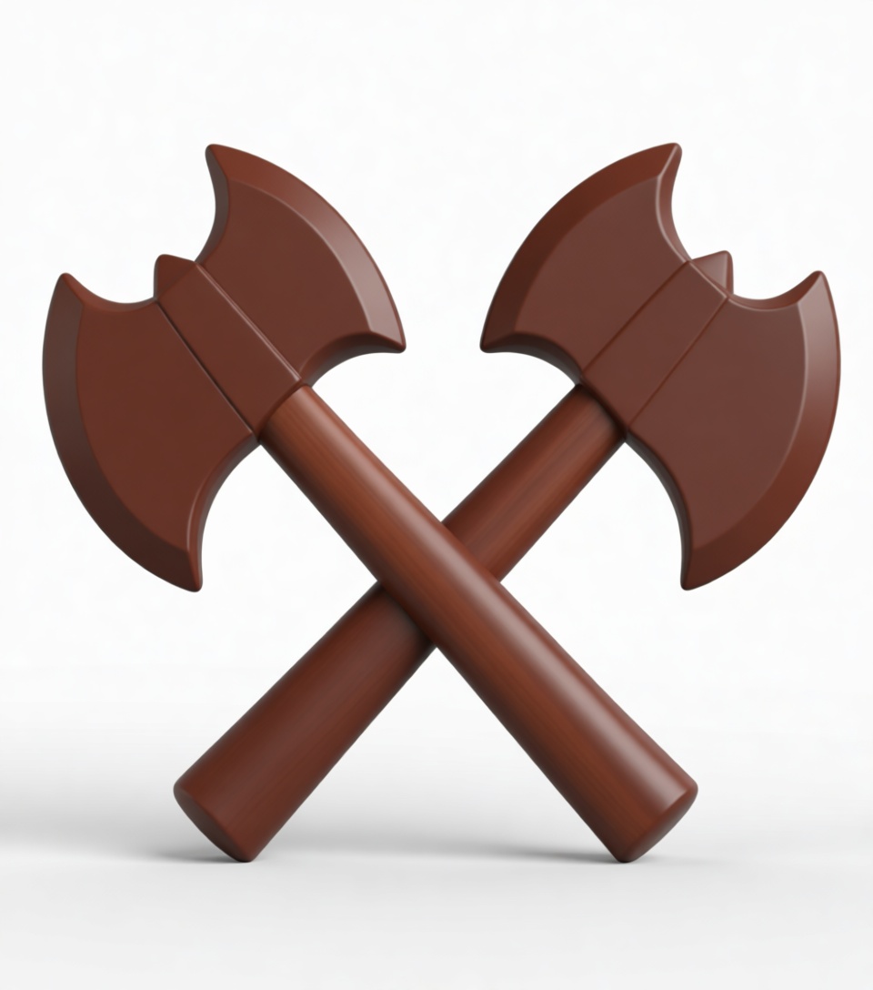 Crossed Battle Axes Model free 3D printable STL