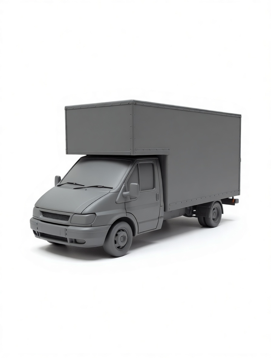 Box Truck Model free 3D printable STL