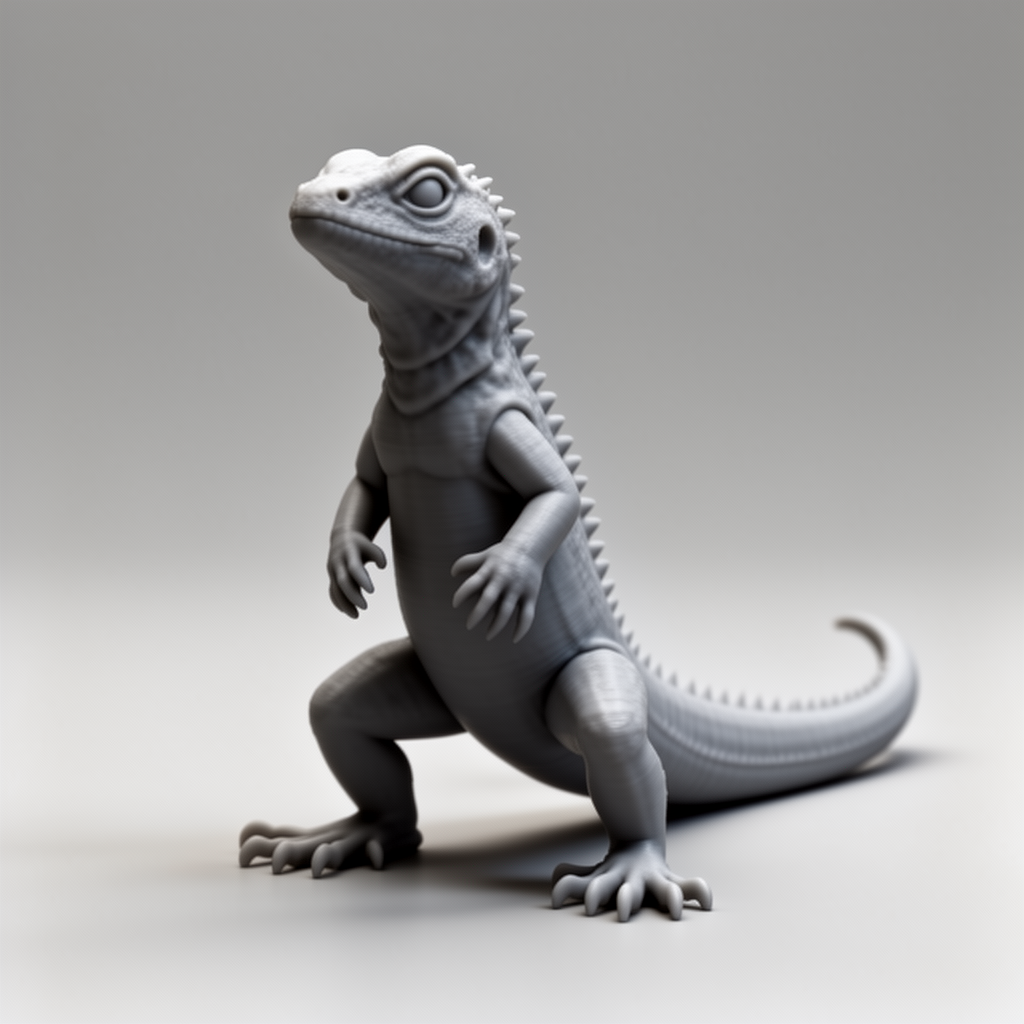 Green Lizard Figurine free 3D printable STL