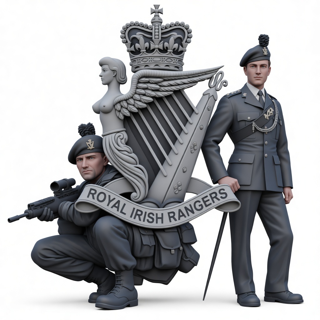 Royal Irish Rangers Figurine free 3D printable STL