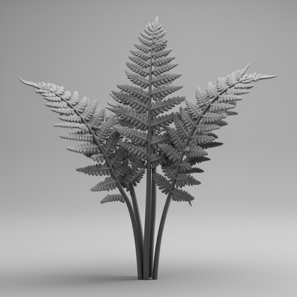 Fern on Stems Sculpture free 3D printable STL