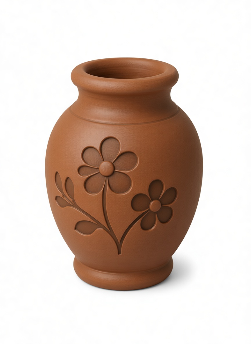 Floral Ceramic Vase Model free 3D printable STL