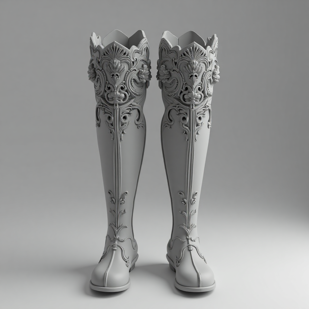 Victorian Filigree Greaves free 3D printable STL